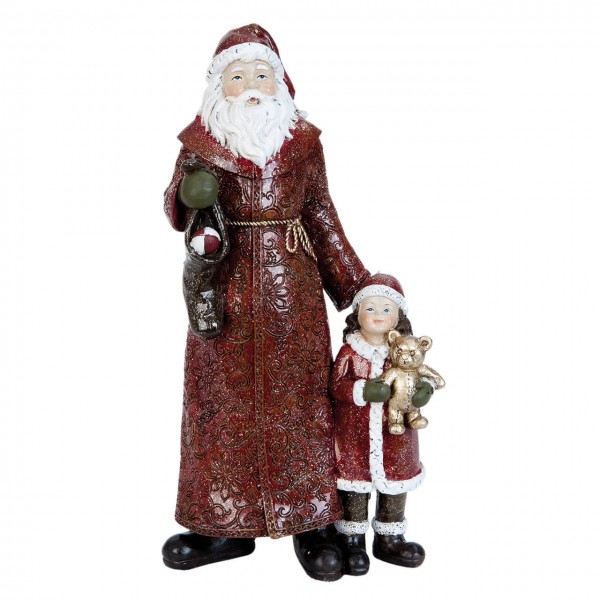 Weihnachtsmann mit Kind 25 cm