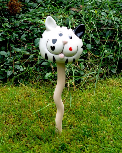 dänischer Gartenstecker "Katze Emily" Keramik 28cm